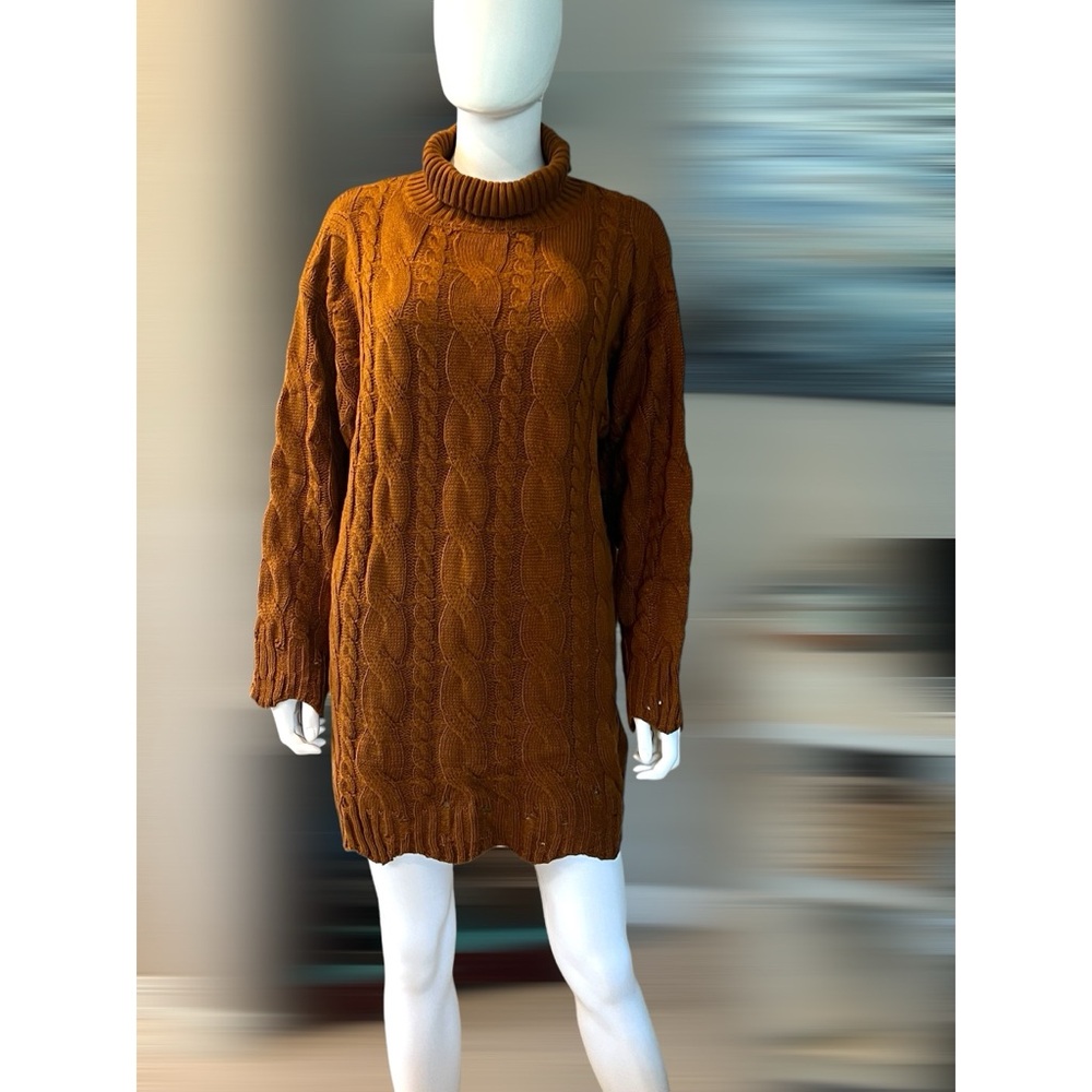CLOUD TEN Cable knit sweater dress S M L - Picture 4 of 7